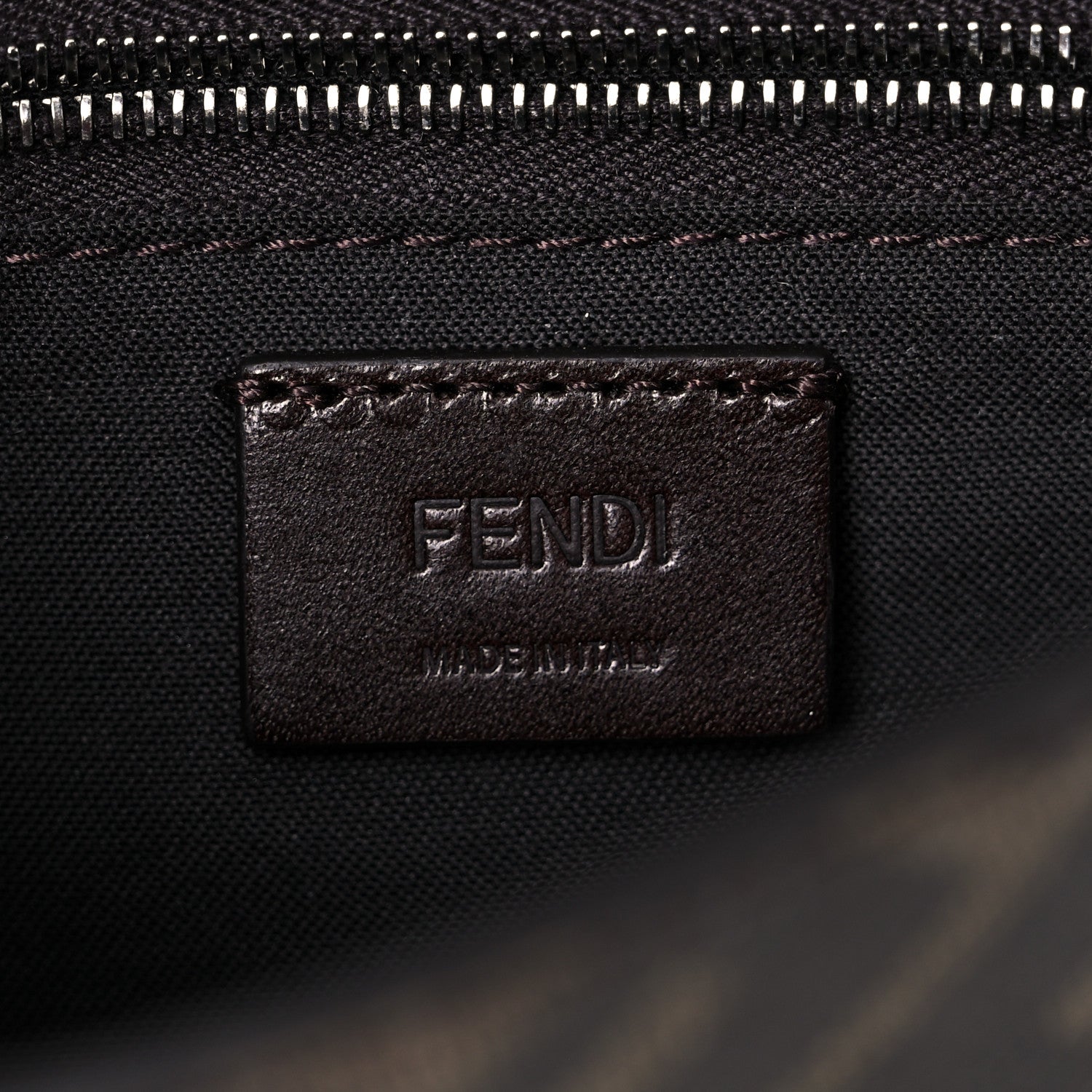 Fendi Glazed Fabric Cotton Vitello King Aura FF 1974 Baguette Belt Pouch Tobacco Moro Mimosa Gianda 6 of 16