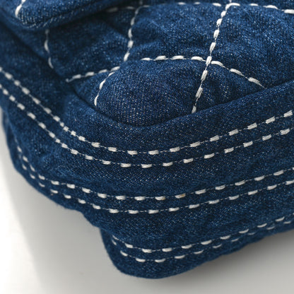 Chanel Denim Quilted Medium Denim Trip Single Flap Blue 8 of 9