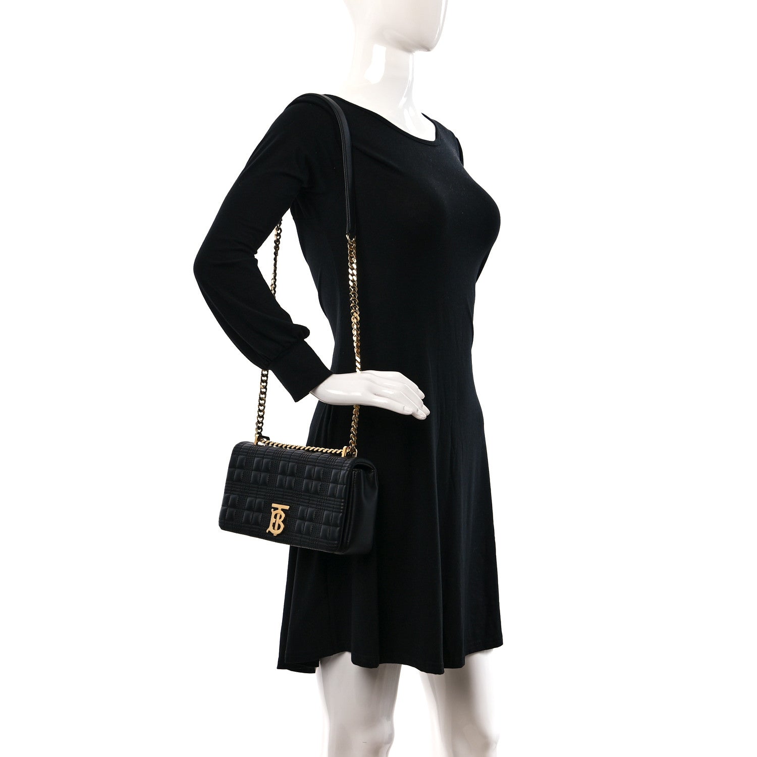 Burberry Lambskin Quilted Small Lola Bag Black 2 of 9