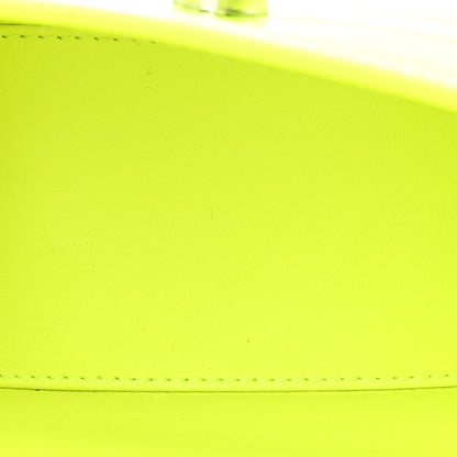 Balenciaga Shiny Calfskin Crocodile Embossed Hourglass Top Handle Bag XS Fluo Yellow 5 of 12