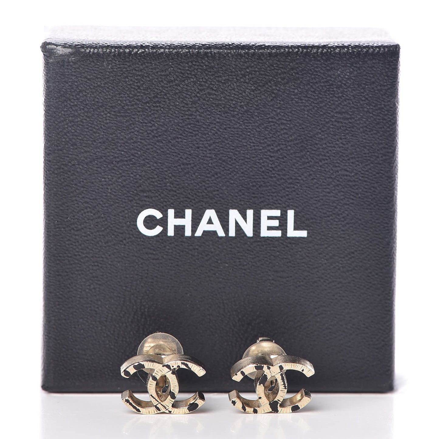 CC Clip On Earrings Gold Black