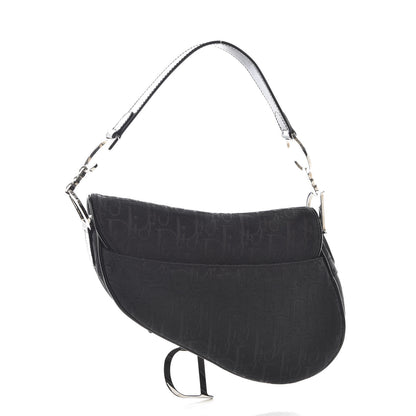 Christian Dior Monogram Saddle Bag Black 2 of 9
