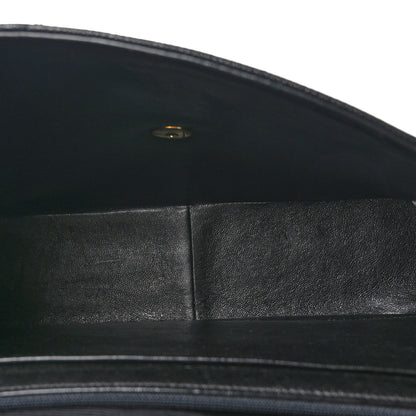 Chanel Caviar Chevron Quilted Jumbo Single Flap Black 5 of 10