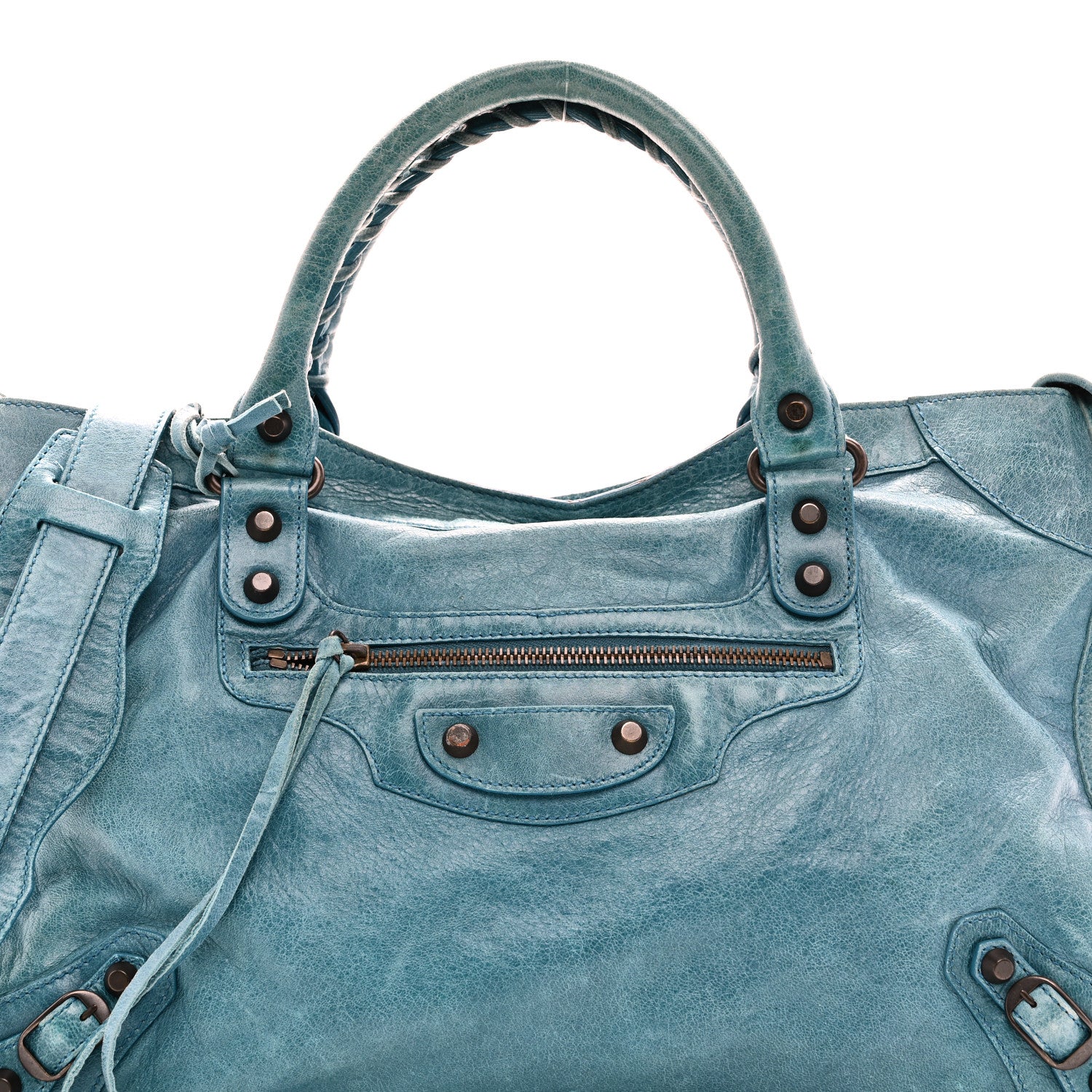 Balenciaga Agneau Classic Hardware City Aquamarine 9 of 12