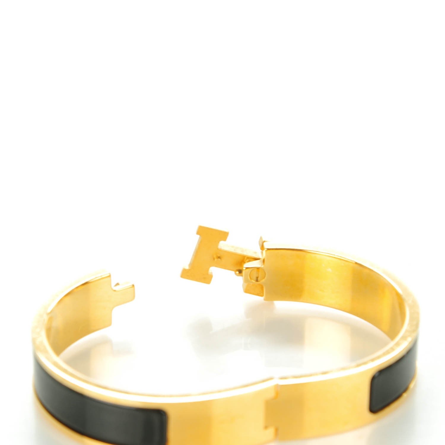 Hermes Enamel Narrow Clic Clac H Bracelet PM Black 4 of 5