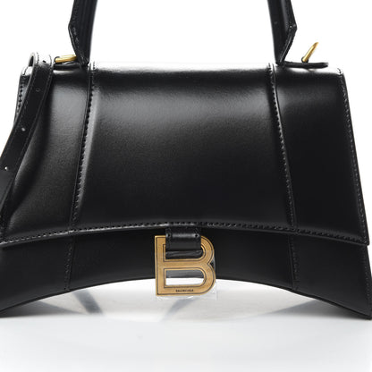 Balenciaga Shiny Box Calfskin Small Hourglass Top Handle Bag Black 9 of 12