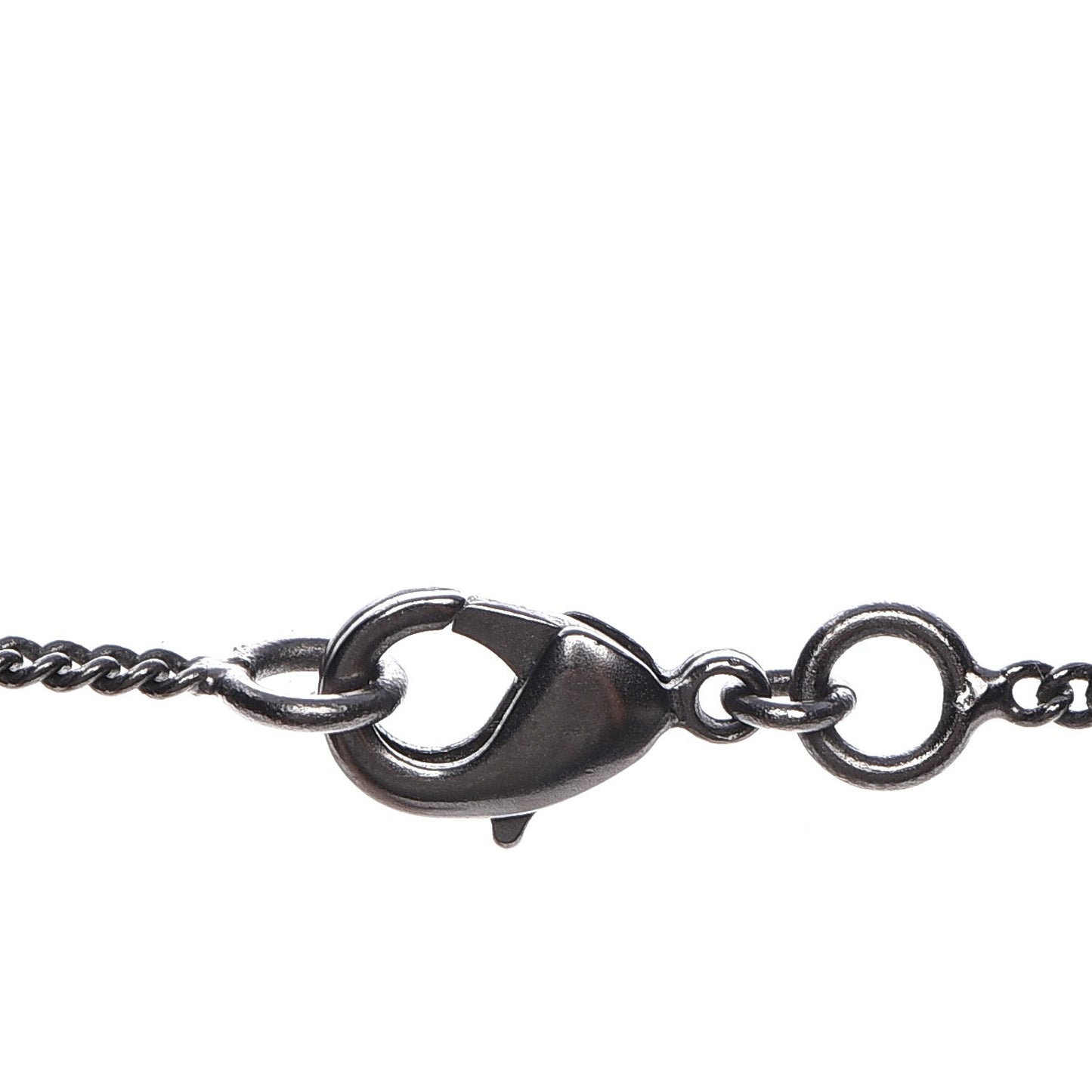 Crystal Large CC Necklace Dark Silver