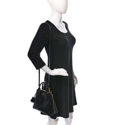 Prada Saffiano Vernice Small Promenade Tote Black 2 of 10