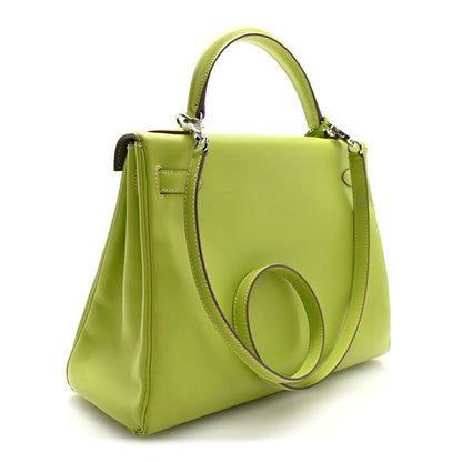 Hermes Epsom Candy Kelly Retourne 32 Kiwi Lichen 3 of 16