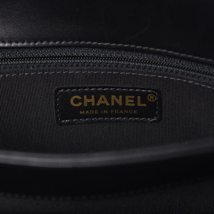 Chanel Patent Goatskin Quilted 3 Pocket Accordion Flap Black 6 of 7