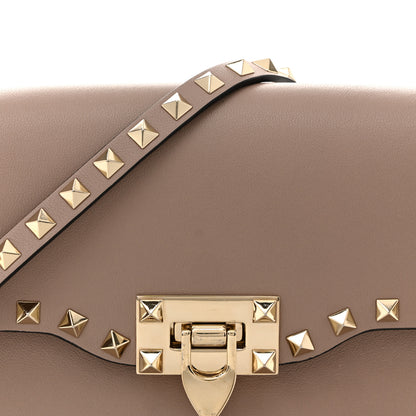 Valentino Garavani Vitello Medium Rockstud Flip Lock Crossbody Bag Poudre 7 of 9