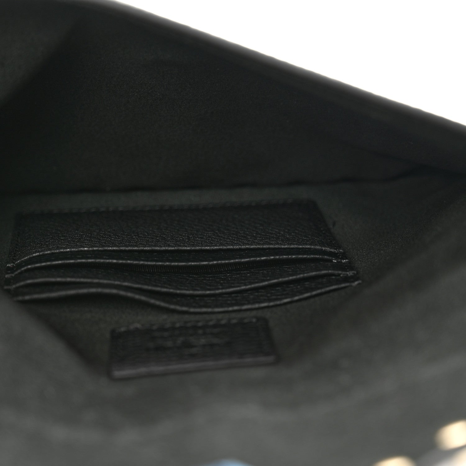 Valentino Garavani Pebbled Calfskin Medium Rockstud Envelope Flat Wristlet Pouch Black 5 of 8