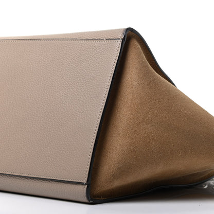 Celine Drummed Calfskin Suede Medium Trapeze Dune 9 of 9
