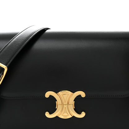 Celine Shiny Calfskin Medium Triomphe Black 8 of 12