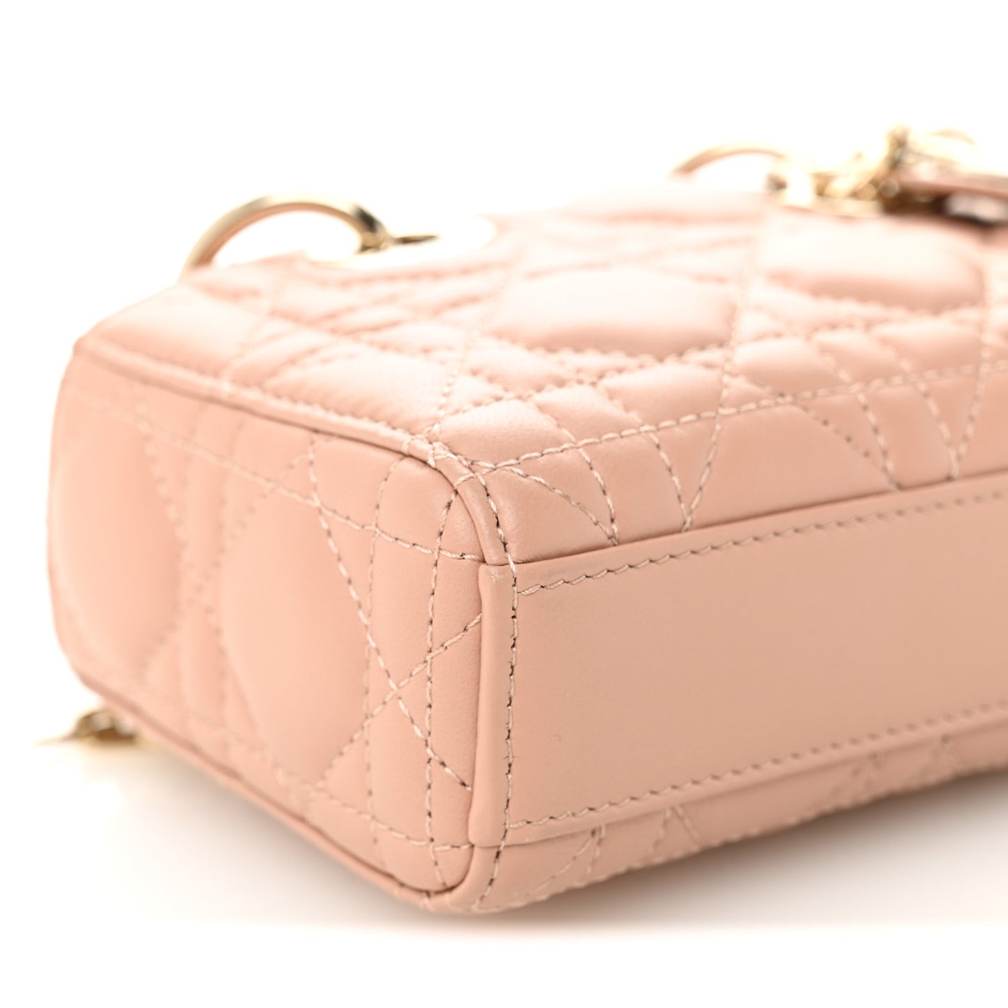 Lambskin Cannage Micro Lady D-Joy Rose Des Vents