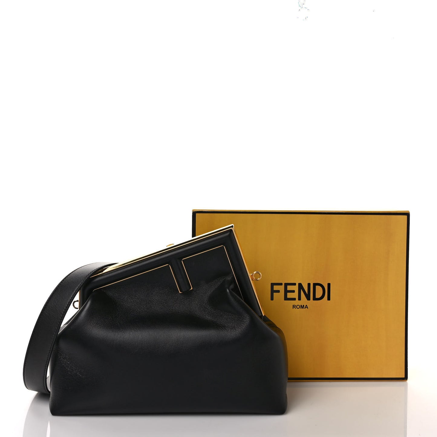 Shiny Nappa Medium Fendi First Black