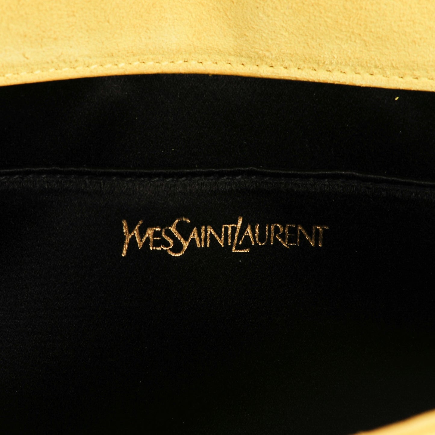 Patent Calfskin Monogram Large Belle De Jour Clutch Yellow