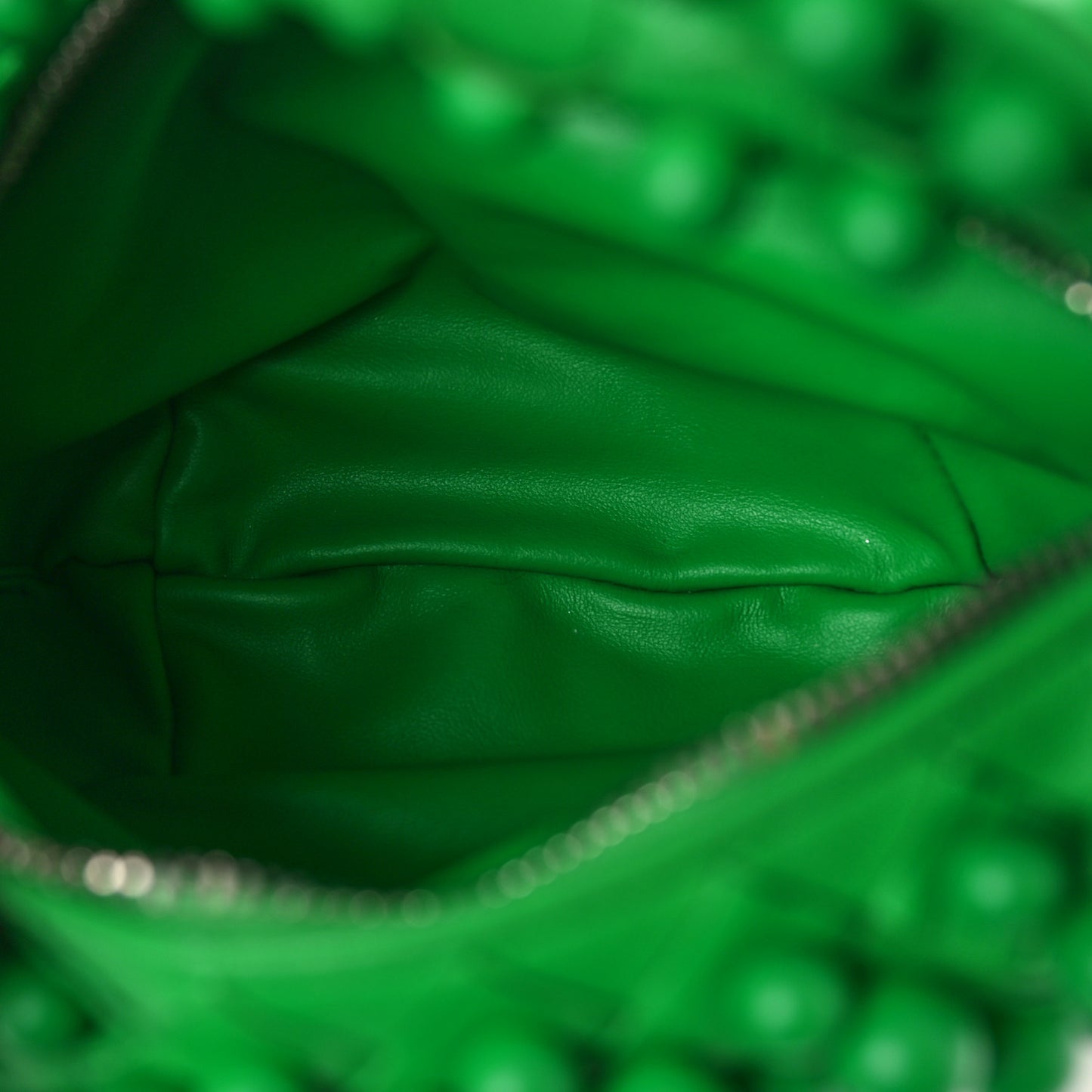 Nappa Studded Intrecciato Mini Jodie Parakeet