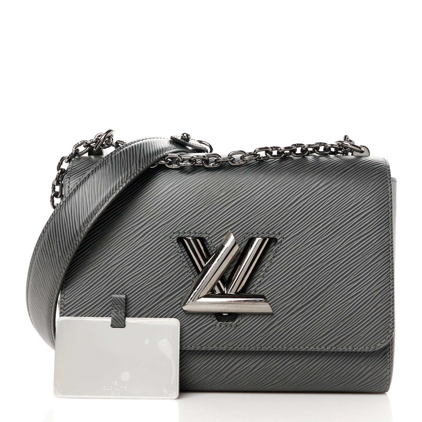 Epi Twist Shoulder Bag MM Platine