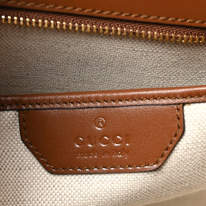 Gucci Boarded Dyana Lux Calfskin Web Medium Bamboo 1947 Top Handle Bag Brown 7 of 10