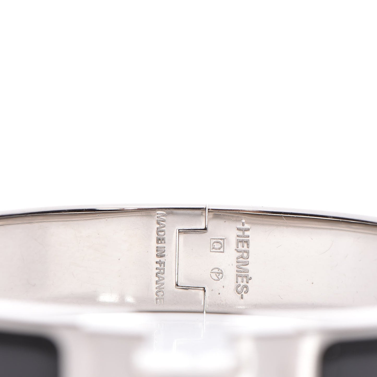 Enamel Narrow Clic Clac H Bracelet GM Black