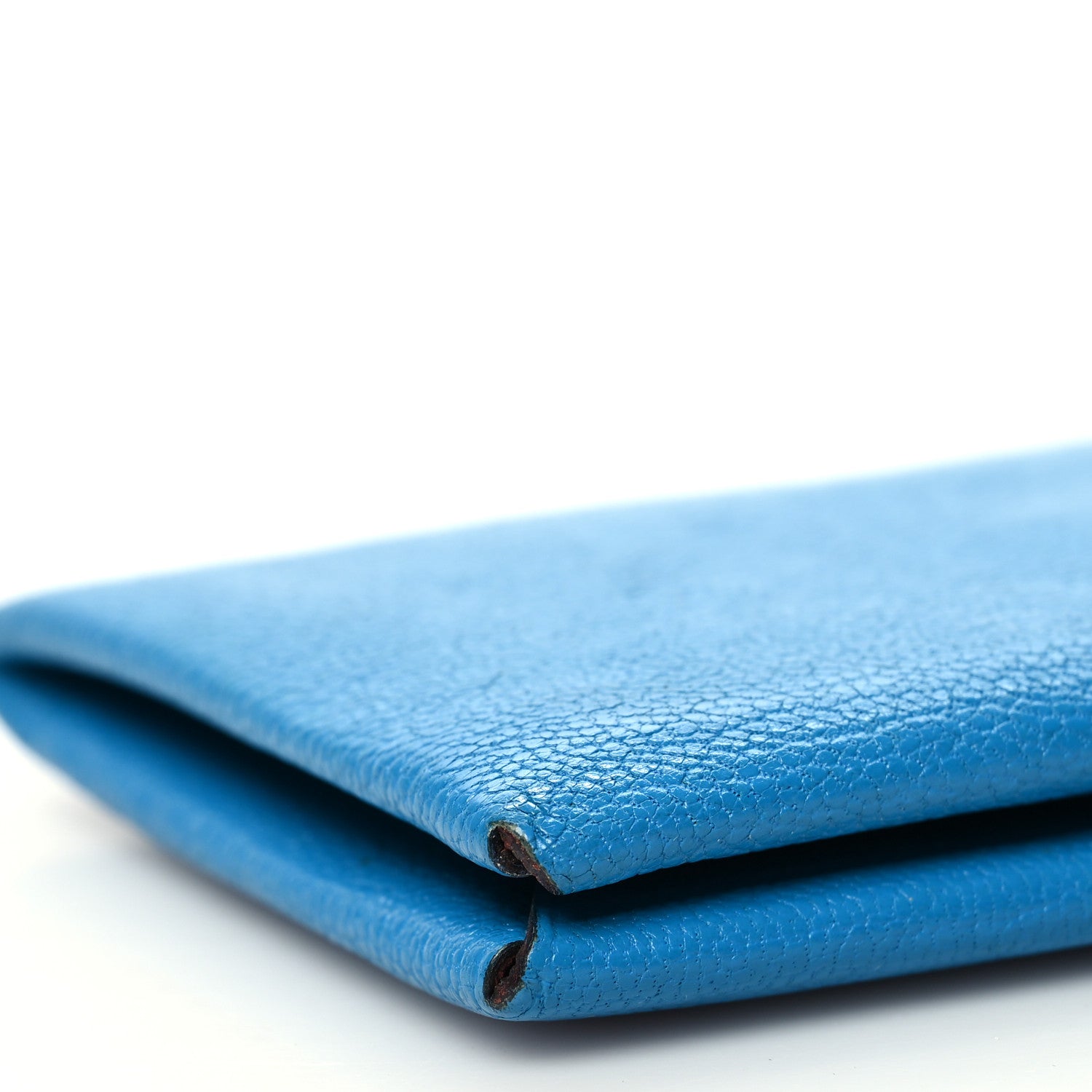 Hermes Chevre Mysore Verso Calvi Card Case Bleu Frida Cuivre 11 of 13