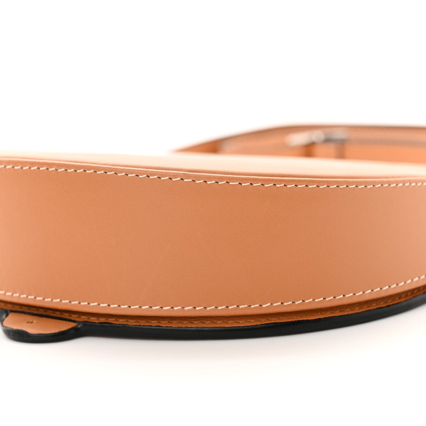 Soft Calfskin Heel Saddle Bag Tan