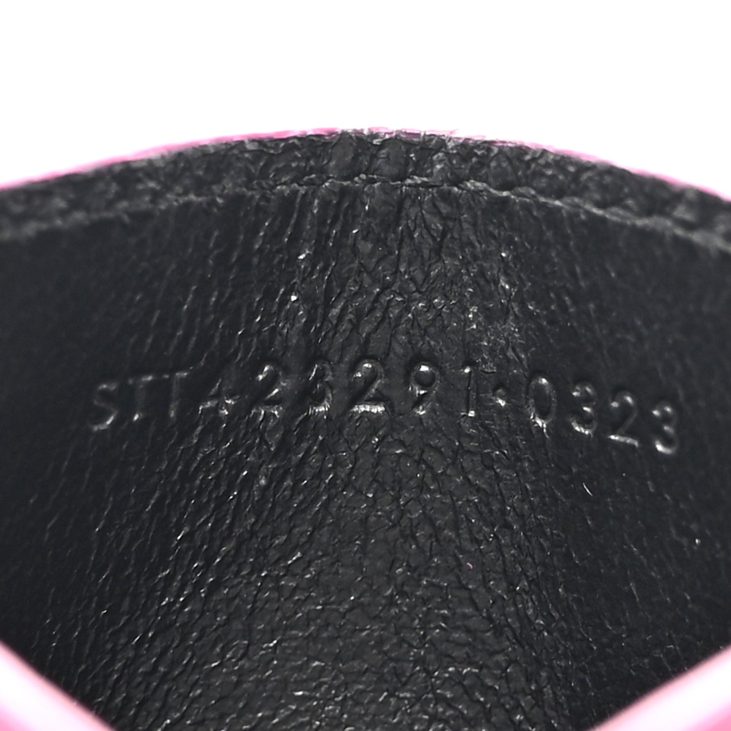 Grain De Poudre Matelasse Chevron Monogram Credit Card Case Fresh Fuxia
