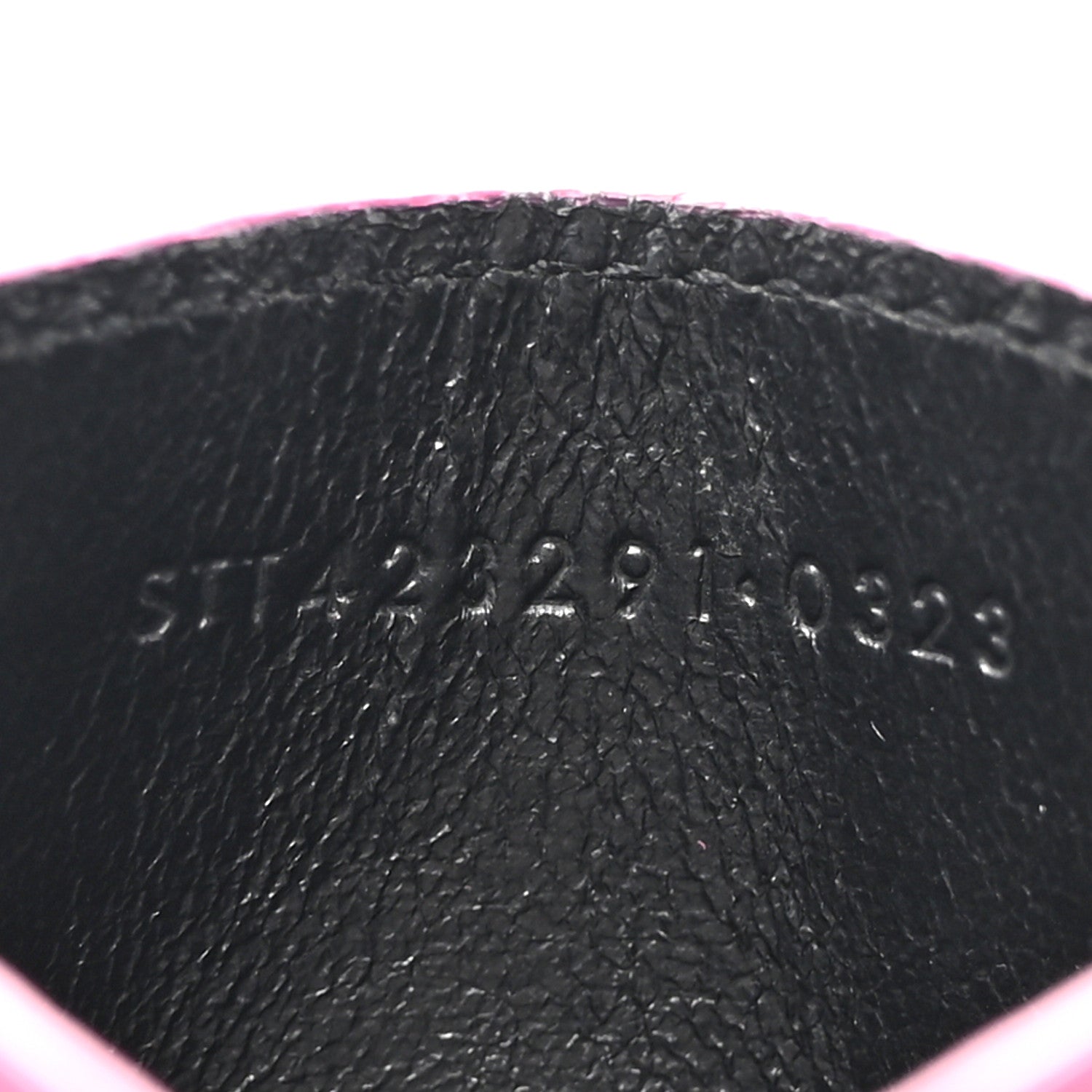 Saint Laurent Grain De Poudre Matelasse Chevron Monogram Credit Card Case Fresh Fuxia 7 of 11
