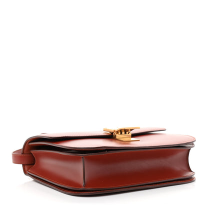 Celine Box Calfskin Medium Classic Box Flap Bag Dark Brick 4 of 11