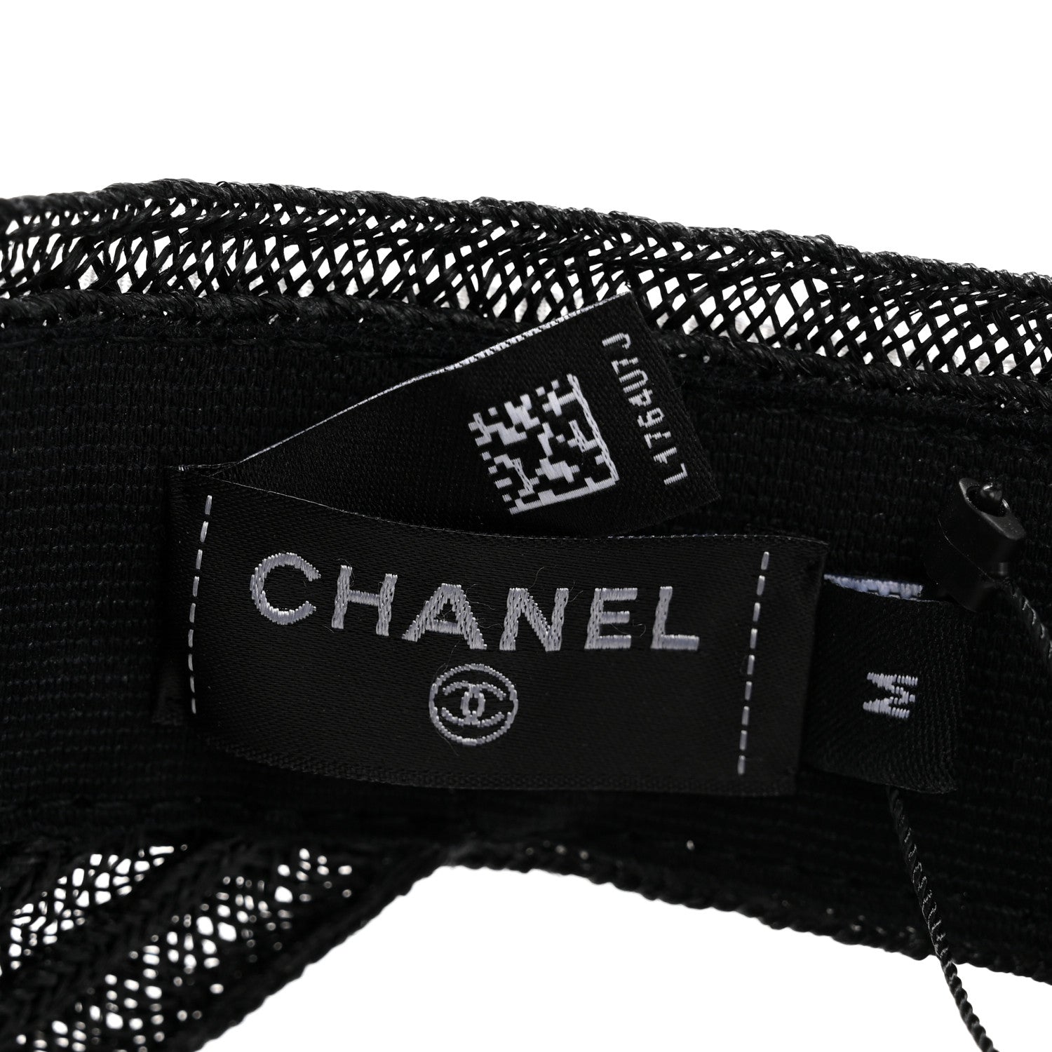 Chanel Abaca Cotton Ribbon Visor M Black 7 of 8
