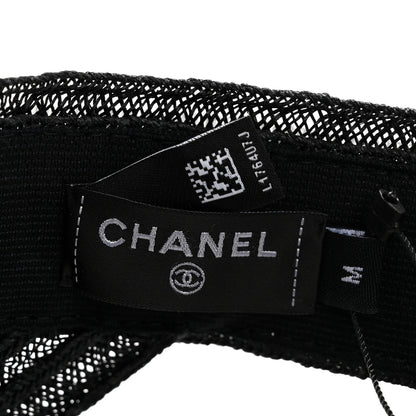 Chanel Abaca Cotton Ribbon Visor M Black 7 of 8