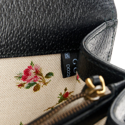 Gucci Calfskin Web Floral Embroidered Medium Dionysus Shoulder Bag Black 7 of 12