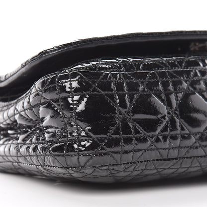 Christian Dior Patent Lambskin Cannage Rendezvous Flap Black 8 of 12