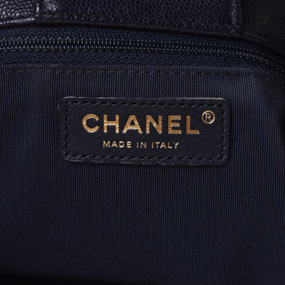 Chanel Caviar Quilted Large CC Shopping Tote Navy 5 of 5