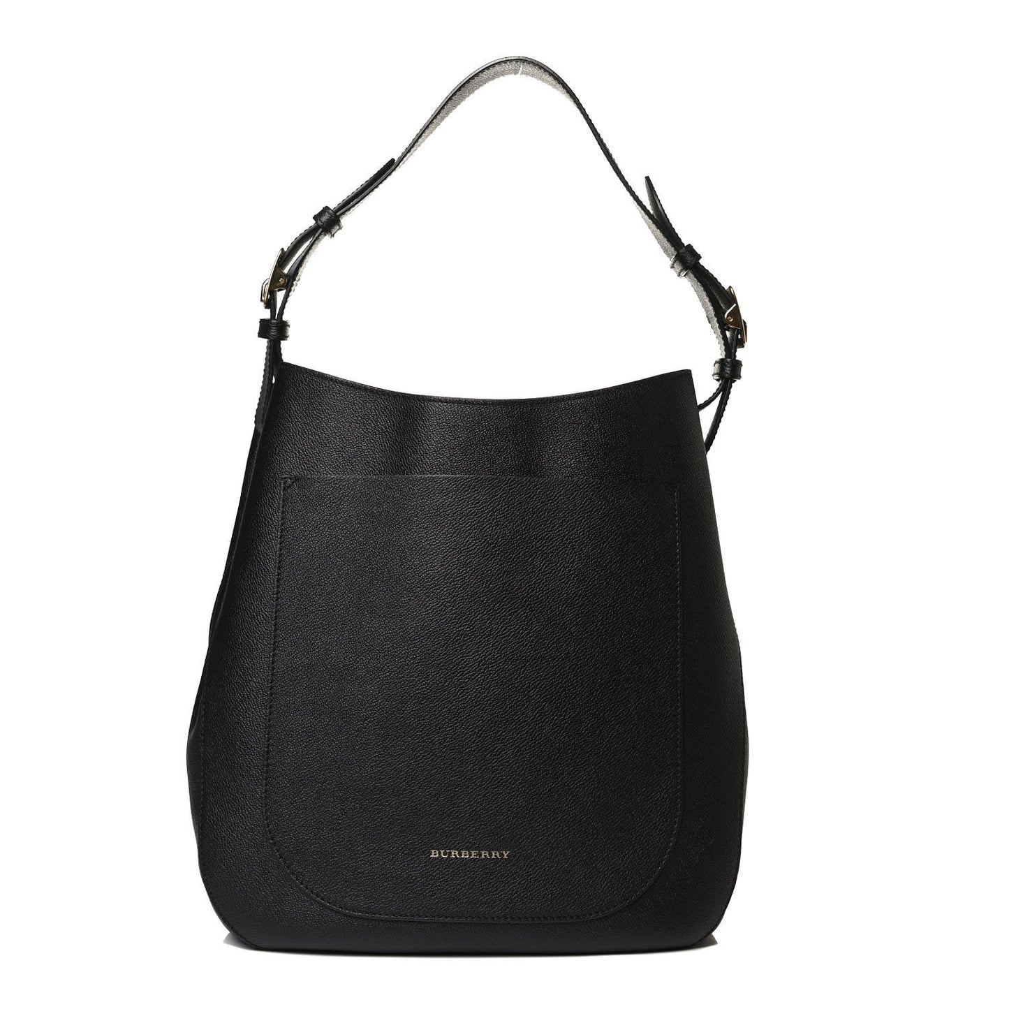 Grainy Calfskin Small Elmstone Hobo Black