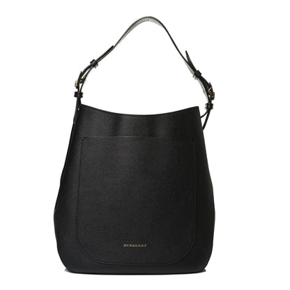 Burberry Grainy Calfskin Small Elmstone Hobo Black 1 of 13