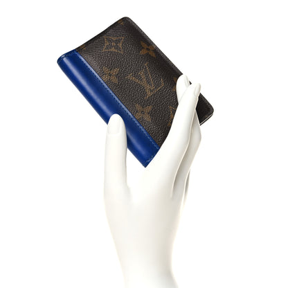 Louis Vuitton Monogram Macassar Pocket Organizer NM Blue 2 of 10