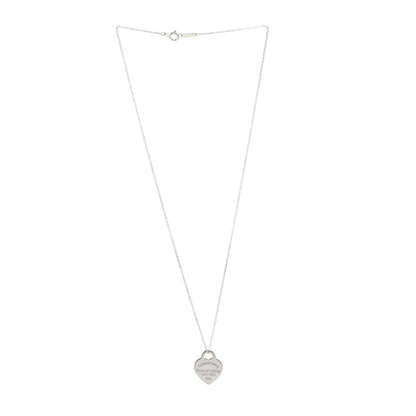 Tiffany Sterling Silver Small Return to Tiffany Heart Pendant Necklace 3 of 7