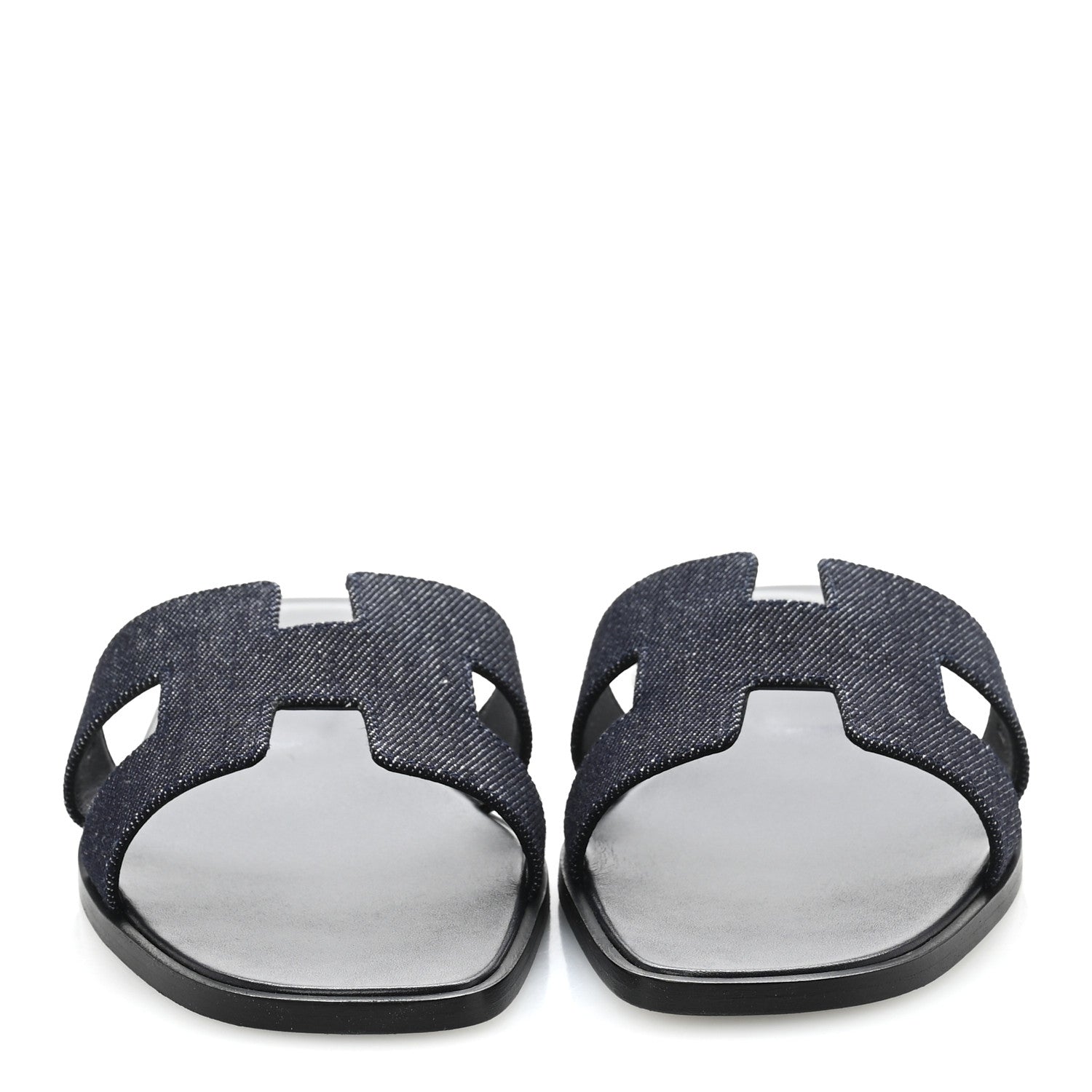 Hermes Denim Canvas Oran Sandals 41 Bleu Brut 3 of 10