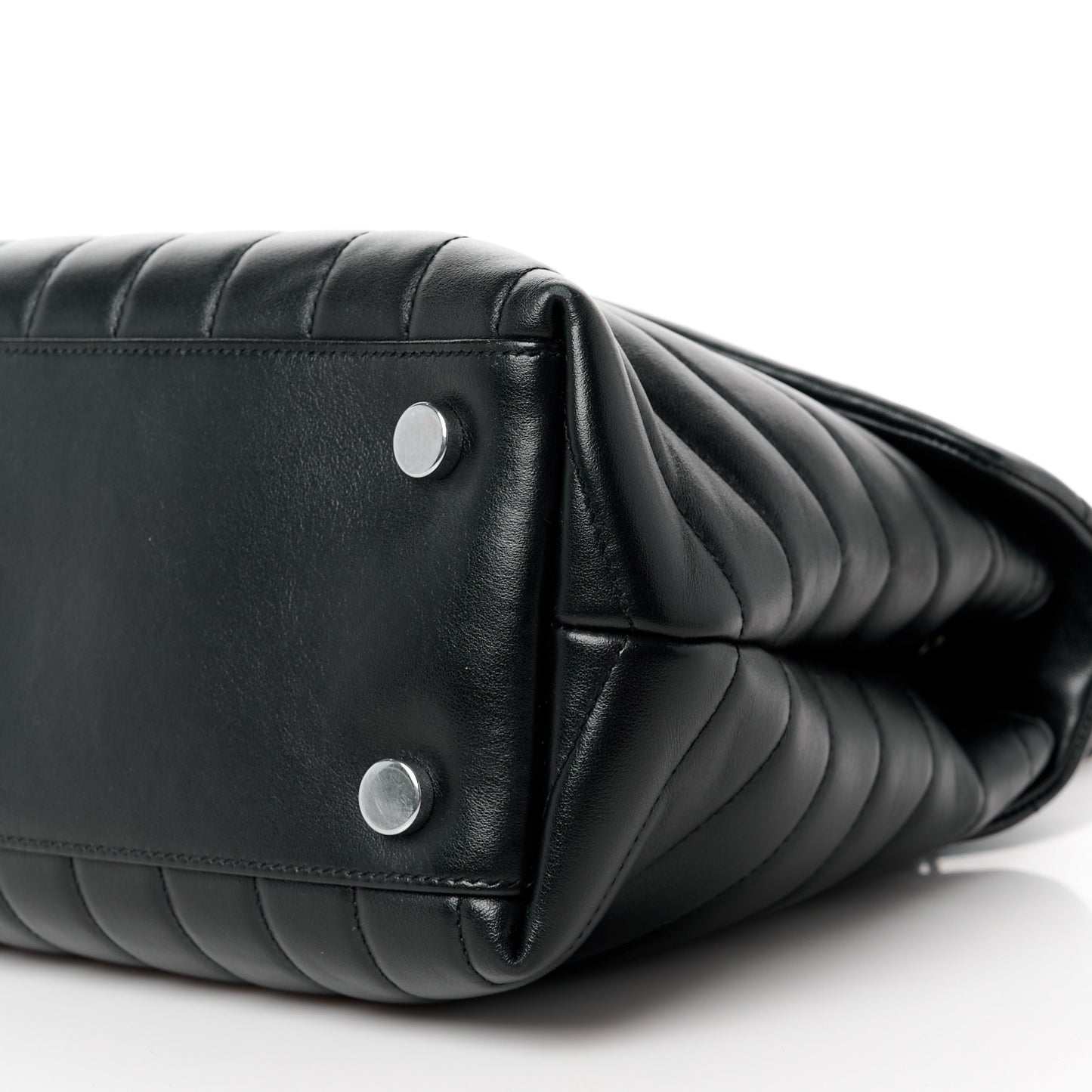 Calfskin Y Quilted Monogram Medium Loulou Satchel Black