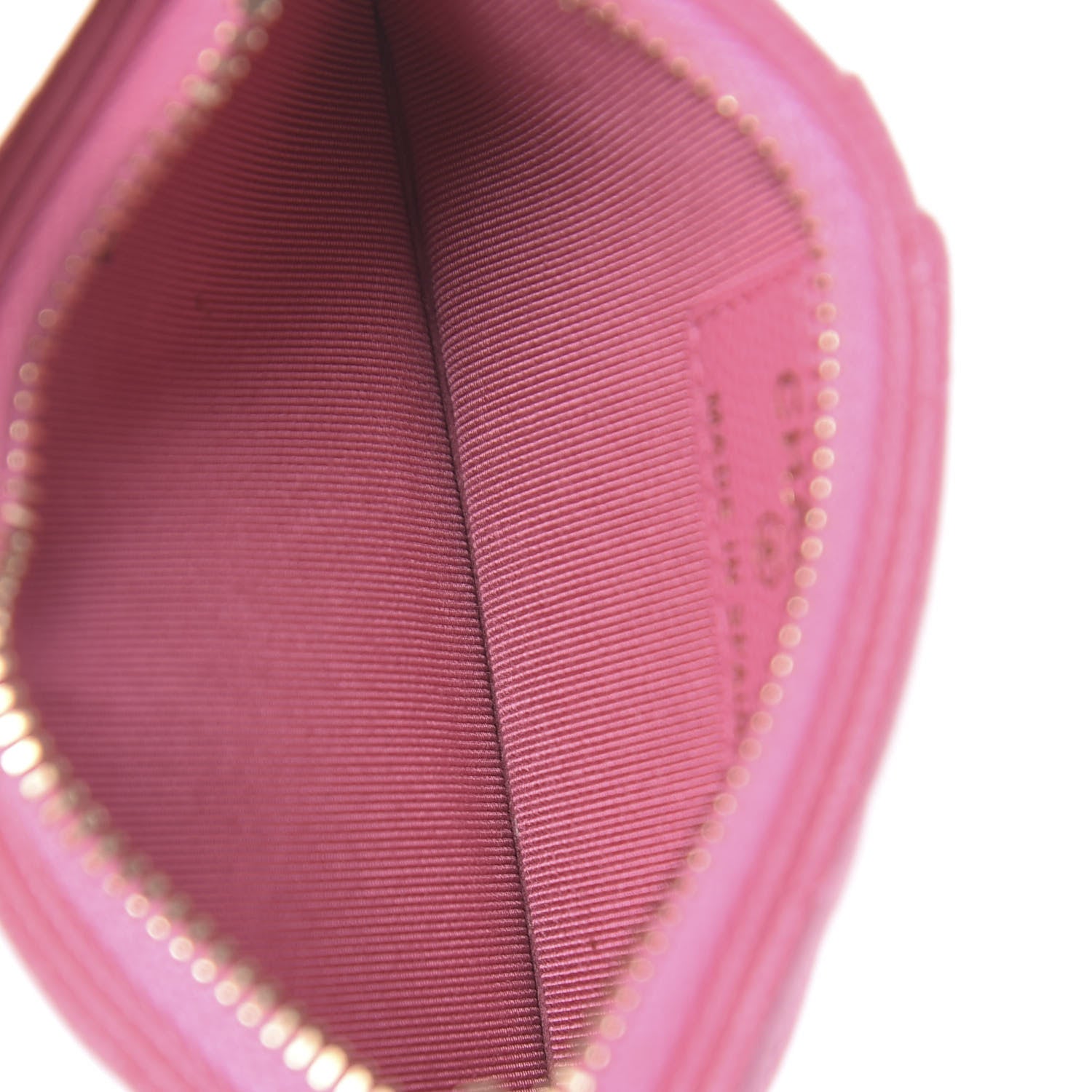 Chanel Caviar Quilted Flap Zip Card Holder Pink 5 of 8