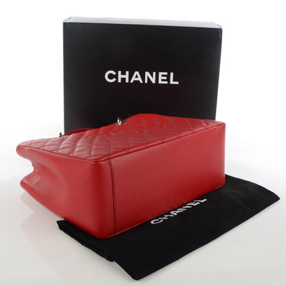 Chanel Caviar Quilted Grand Shopping Tote GST Red 4 of 7