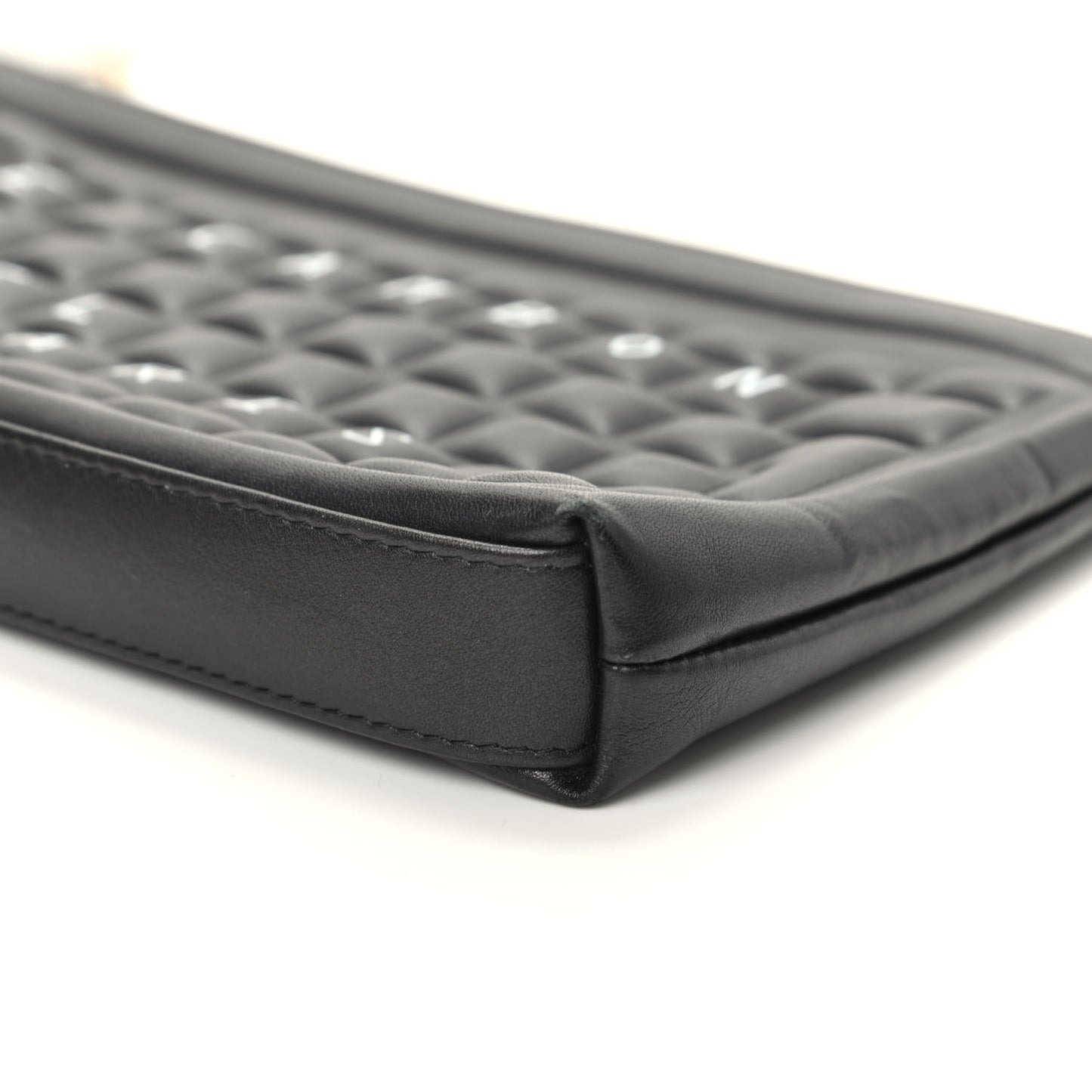 Metallic Calfskin Keyboard Pouch Black