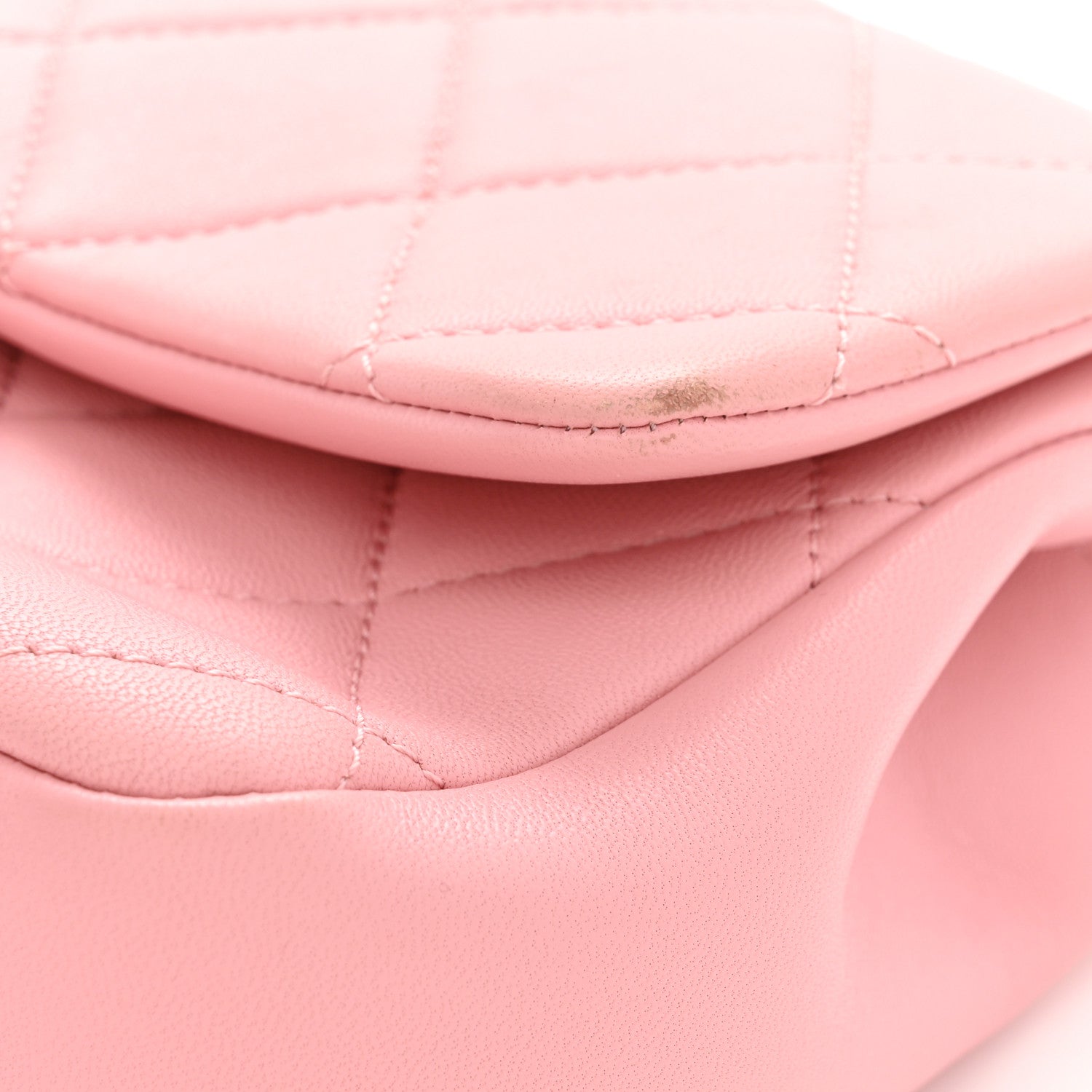 Chanel Lambskin Quilted Resin Bi-Color Chain Flap Bag Pink 11 of 12