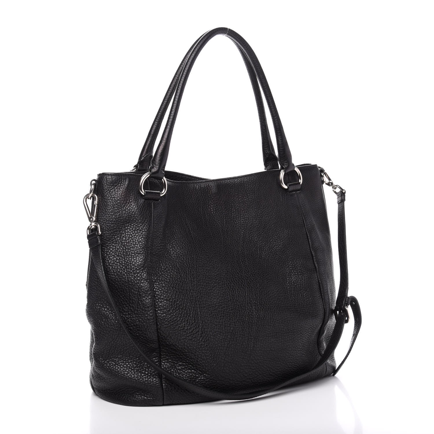 Prada Vitello Daino Tote Black 3 of 12