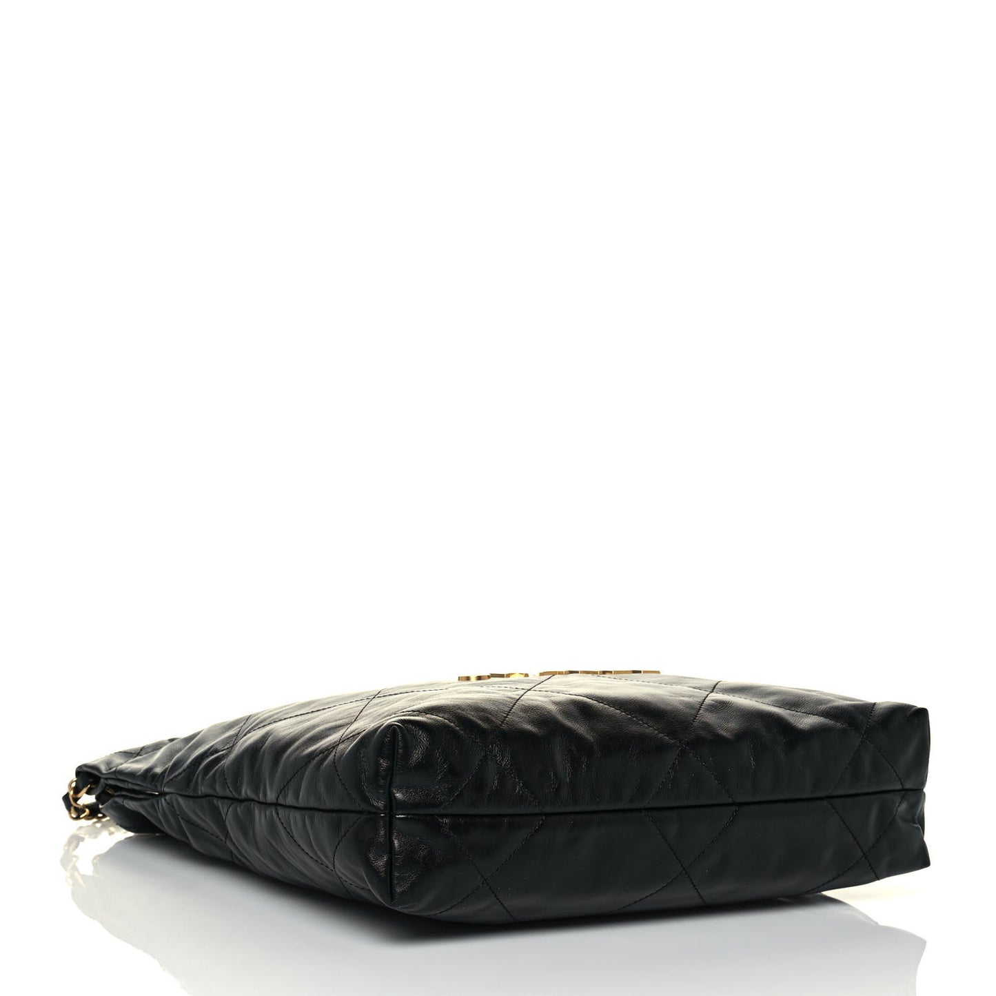Shiny Calfskin Quilted Small Chanel 22 Black