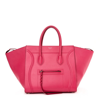 Celine Grained Calfskin Medium Phantom Luggage Fuchsia 1 of 16