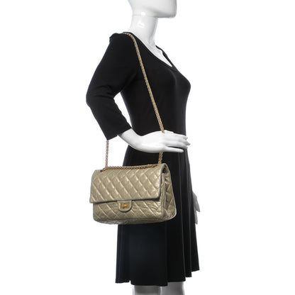 Chanel Metallic Aged Calfskin Quilted 2.55 Reissue 226 Flap Gold 3 of 21