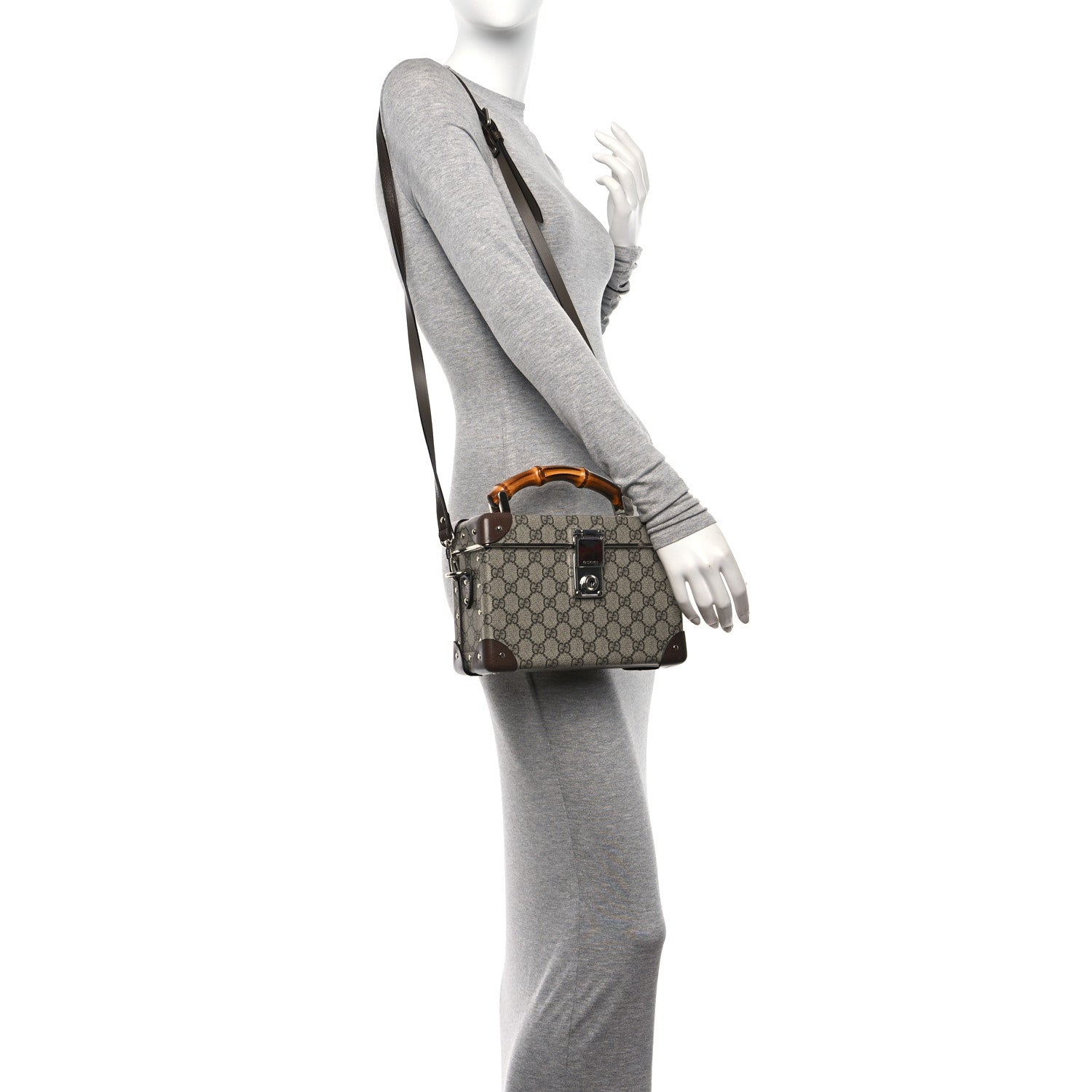 Gucci GG Supreme Monogram Globe-Trotter Beauty Case Brown 2 of 10
